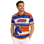 Boise State Broncos Polo Shirt Custom Horizontal Blocks Orange Best Selling