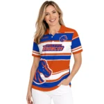 Boise State Broncos Polo Shirt Custom Horizontal Blocks Orange Best Selling