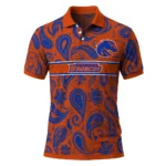 Boise State Broncos Polo Shirt Custom Paisley Band Orange Best Selling