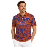 Boise State Broncos Polo Shirt Custom Paisley Band Orange Best Selling