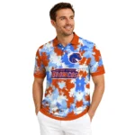 Boise State Broncos Polo Shirt Custom Pixel Camo Orange Best Selling