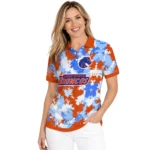 Boise State Broncos Polo Shirt Custom Pixel Camo Orange Best Selling