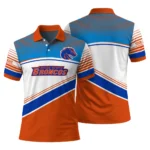 Boise State Broncos Polo Shirt Custom Slanted Stripes Orange White Best Selling