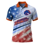 Boise State Broncos Polo Shirt Custom Star Stripes Red Blue Best Selling