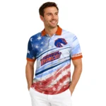 Boise State Broncos Polo Shirt Custom Star Stripes Red Blue Best Selling