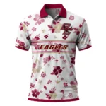 Boston College Eagles Polo Shirt Personalized Floral Pinstripe Maroon White Best Selling