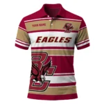 Boston College Eagles Polo Shirt Personalized Horizontal Blocks Maroon Best Selling