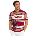 Boston College Eagles Polo Shirt Personalized Horizontal Blocks Maroon Best Selling