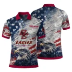 Boston College Eagles Polo Shirt Personalized Star Brushstrokes Maroon Blue Best Selling
