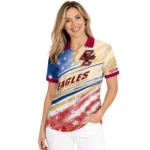 Boston College Eagles Polo Shirt Personalized Star Stripes Red Blue Best Selling