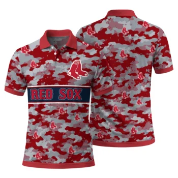 Boston Red Sox Polo Shirt Personalized Camo Band Red Fashion Forward
