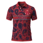 Boston Red Sox Polo Shirt Personalized Paisley Band Red Best Selling