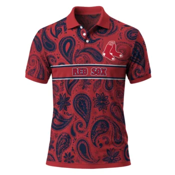 Boston Red Sox Polo Shirt Personalized Paisley Band Red Best Selling