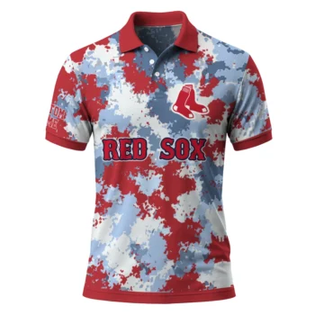 Boston Red Sox Polo Shirt Personalized Pixel Camo Red Best Selling