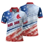 Boston Red Sox Polo Shirt Personalized Star Stripes Red Blue Best Selling