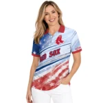 Boston Red Sox Polo Shirt Personalized Star Stripes Red Blue Best Selling