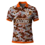 Bowling Green Falcons Polo Shirt Custom Camo Band Orange Best Selling