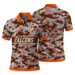 Bowling Green Falcons Polo Shirt Custom Camo Band Orange Best Selling