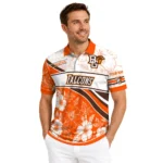 Bowling Green Falcons Polo Shirt Custom Floral Angles Orange White Best Selling