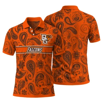Bowling Green Falcons Polo Shirt Custom Paisley Band Orange Fashion Forward
