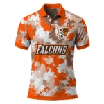 Bowling Green Falcons Polo Shirt Custom Pixel Camo Orange Best Selling