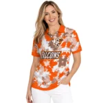 Bowling Green Falcons Polo Shirt Custom Pixel Camo Orange Best Selling