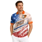 Bowling Green Falcons Polo Shirt Custom Star Stripes Red Blue Best Selling