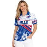Buffalo Bills Polo Shirt Custom Floral Angles Blue White Best Selling