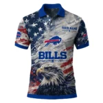 Buffalo Bills Polo Shirt Customized Star Brushstrokes Blue Best Selling