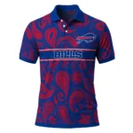 Buffalo Bills Polo Shirt Personalized Paisley Band Blue Best Selling