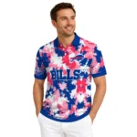 Buffalo Bills Polo Shirt Personalized Pixel Camo Blue Best Selling