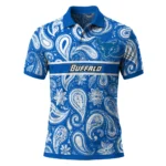 Buffalo Bulls Polo Shirt Personalized Paisley Band Royal Blue Best Selling