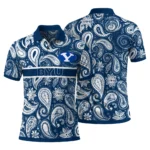 Byu Cougars Polo Shirt Customized Paisley Band Blue Best Selling