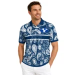 Byu Cougars Polo Shirt Customized Paisley Band Blue Best Selling