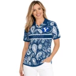 Byu Cougars Polo Shirt Customized Paisley Band Blue Best Selling