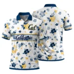 California Golden Bears Polo Shirt Personalized Floral Pinstripe Blue White Best Selling