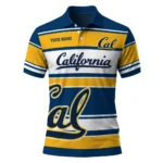California Golden Bears Polo Shirt Personalized Horizontal Blocks Blue Best Selling