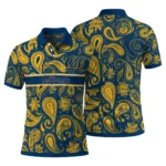California Golden Bears Polo Shirt Personalized Paisley Band Blue Best Selling