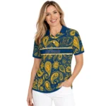 California Golden Bears Polo Shirt Personalized Paisley Band Blue Best Selling