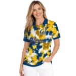 California Golden Bears Polo Shirt Personalized Pixel Camo Blue Best Selling