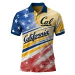 California Golden Bears Polo Shirt Personalized Star Stripes Red Blue Best Selling