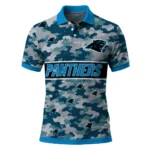 Carolina Panthers Polo Shirt Custom Camo Band Blue Best Selling