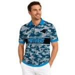 Carolina Panthers Polo Shirt Custom Camo Band Blue Best Selling
