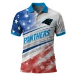 Carolina Panthers Polo Shirt Customized Star Stripes Red Blue Best Selling