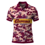 Central Michigan Chippewas Polo Shirt Custom Camo Band Maroon Best Selling