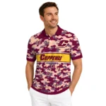 Central Michigan Chippewas Polo Shirt Custom Camo Band Maroon Best Selling