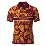 Central Michigan Chippewas Polo Shirt Custom Paisley Band Maroon Best Selling