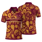 Central Michigan Chippewas Polo Shirt Custom Paisley Band Maroon Best Selling
