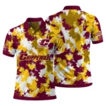 Central Michigan Chippewas Polo Shirt Custom Pixel Camo Maroon Best Selling