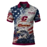 Central Michigan Chippewas Polo Shirt Custom Star Brushstrokes Maroon Blue Best Selling